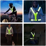 Running vest led wireless remote control warning LED luminous light turn signal hi visibility cycling reflective safety vest