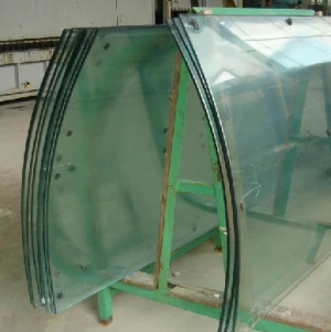 Safety Curved Toughened Bent Tempered laminated glass in building
