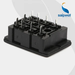 SAIP/SAIPWELL New Product Mini Relay 11 Pin Plastic Relay Socket Made In China