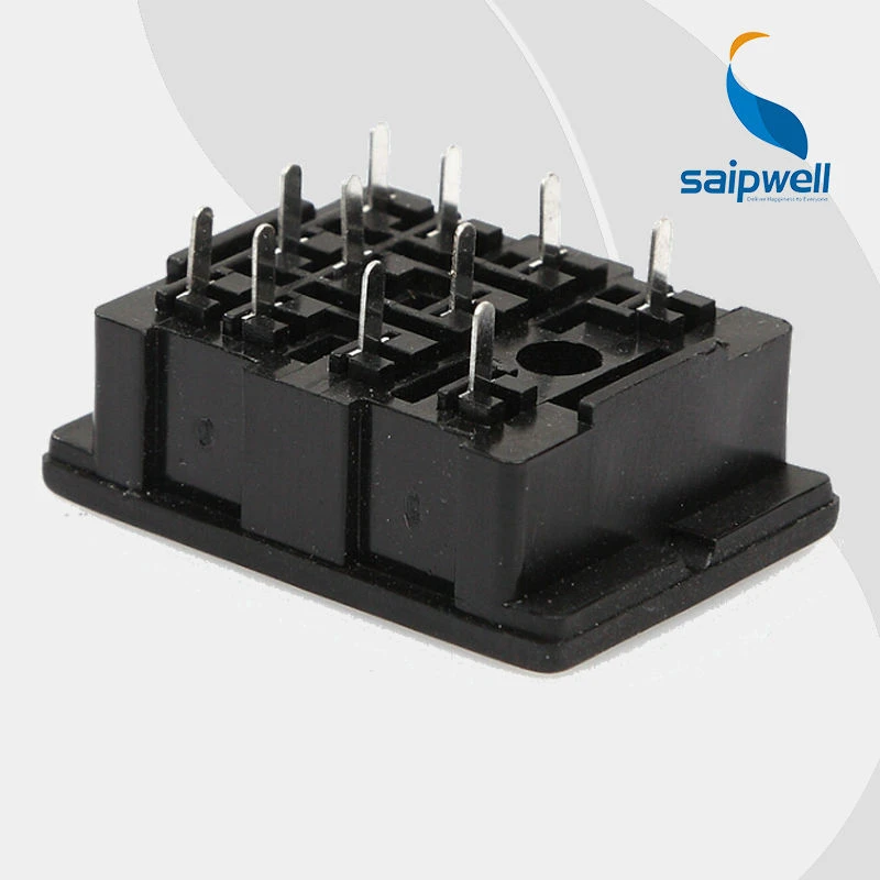 SAIP/SAIPWELL New Product Mini Relay 11 Pin Plastic Relay Socket Made In China