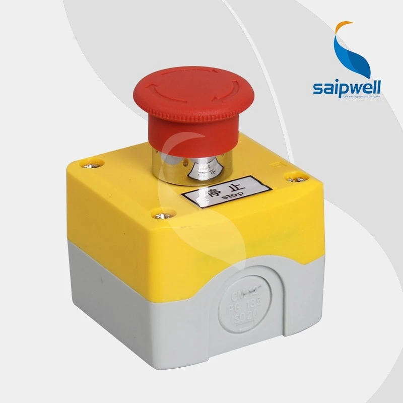 Saipwell IP65 Waterproof CE Electrical Emergency Stop Push Button Switch