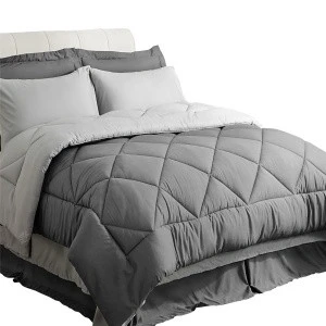 Sale Heavy Microfiber XL Twin King Pillow Sham Pillow Case Flat Fitted Sheet Bed Skirt Comforter Sets