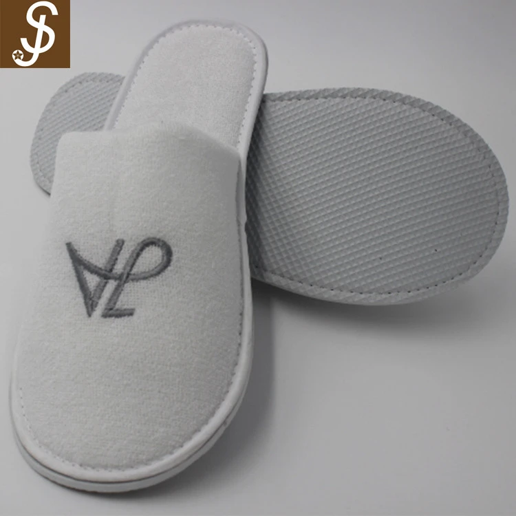 Salon spa hotel slippers disposable close toe/100% cotton slipper/Excellent hotel slipper