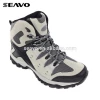 SEAVO durable TPR sole suede and mesh upper grey men hiking shoes