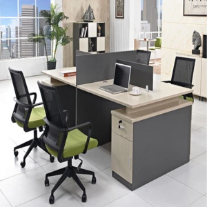 Series Morden Style Office Staff Computer Table for 4 People L shape Office Workstation