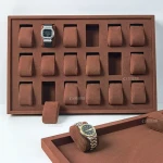 Shero Luxury Green Velvet Jewelry Watch Tray Pillow Watch Display Tray Stand Watch Tray Case For Shop Window
