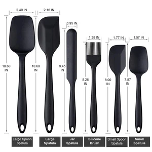 Silicone Spatula Set Heat Resistant Spatula  One Piece Seamless Design Rubber Spatula Non-Stick for Cooking Baking and Mixing
