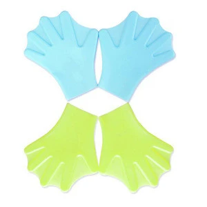 Silicone Webbed Swim Training Gloves Closed Full Finger Diving Snorkeling Gloves Aquatic Gloves