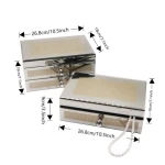 Silver Mirror Home Decor Double Sided Crystal Diamond Mirror Multi-Drawer Glass Jewelry Box