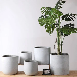 Simplism european style matte modern indoor outdoor cement  large planters / garden decoration concrete flower pots