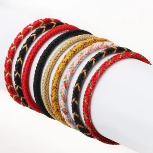 SKY A8 3.5mm Colorful Gold Custom Handmade Braided Bracelet Beading Red Cord Friendship Fine Jewelry Bracelets Bangle Wholesale