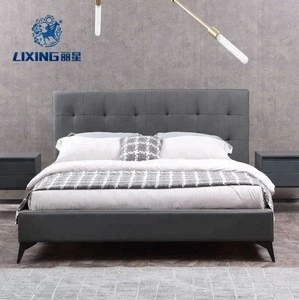 Sleeping Furniture Leather Bed Master Bedroom Set 3D935