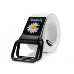 Small Daisy Canvas Belt China Factory Wholesale Fashion Fabric  Belt Weaving