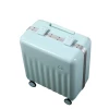 Small size aluminium frame suitcase female pull rod box student trip 18 inch boarding travel luggage