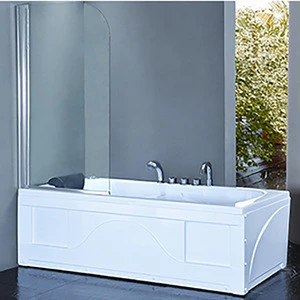 Small Space Bath Shower Glass Screen &amp; Flexible Folding Bathtub Shower Door For Room