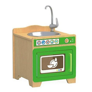 Small Wooden children kitchen tool cabinet designs accessories play  kitchen furniture