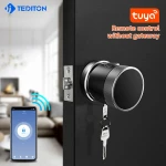Smart Biometric Fingerprint Round Knob Wifi Tuya Door Lock by App Fingerprint Scanner