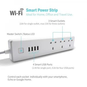Smart Extension Socket Power Strip Sockets Wifi Power Strip Smart Life Remote Control  Extension Socket