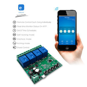 Buy Smart Remote Control Module 4ch Wifi Inching Relay Momentary/self ...