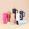 Solid color 40OZ Adventure Quencher Vacuum Travel Treks Tumbler With Handle And Straw ready to ship