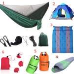 SS-086 High Quality Leisure Ways two person hammock For Travel  Parachute Nylon Double Round Camping Hammock