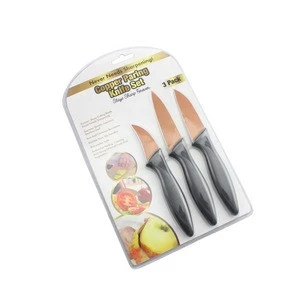 Stainless Steel Knife Set 3Pcs Kitchen Paring Knife Fruit Knife With PP Handle