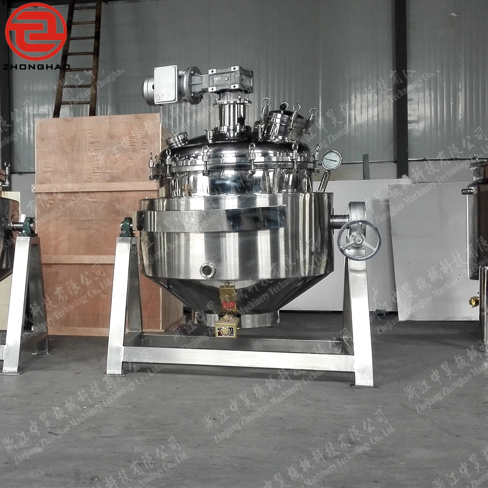 stainless steel lpg gas jacketed kettle induction jacketed kettle Tilting meat sandwich kettle for food processing
