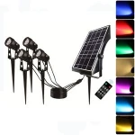 Stainless Steel Outdoor Solar LED Stake Light Path Garden Sensor Lamp Landscape Lighting