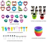 Stainless Steel Sandwich Cutter Set for Kids 62 Bread Cutters Shapes Suitable for Cakes and Cookie 62   Vegetable Cutters Shapes