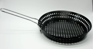 Stainless Steel Single Handle Non-Stick Pizza Pan BBQ Pan BT-BBQ102