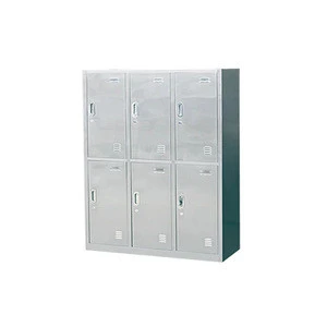 Stainless Steel Six Door Cabinet Locker