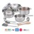 Import Stainless steel tableware dinner playset pretend play kitchen toys funny kitchen set kids with window box from China