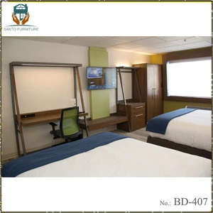 Standard Wooden Hotel Bedroom Furniture Double Bed,American Style Bed Room Furniture