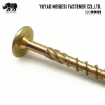 Star Drive Truss Washer Head Yellow Zinc Coarse Deep Thread Wood Screw