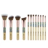 Stock Best Price 12pcs Synthetic Hair Bamboo Handle  Makeup Brushes Professional Makeup Brush Set