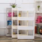 Storage Cabinet 3 Tier with 4 Wheels Slide out Storage Cabinet Rack