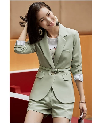 Suit womens spring and autumn dress new light ripe style suit jacket short two-piece set