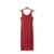 Import Summer Casual Knitted Cotton Body Con Cami Pencil Dress for Lady Available in Red and Black from China