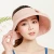 Import Summer outdoor round head empty top sun hat brim visor with bowknot from China