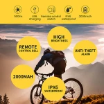 Super Bright Bike light Bell Waterproof Cycling Front Lamp Warning Electronic Horn Cycle Head Lights speaker LED Bicycle Light
