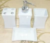super white ceramic bathroom set lotion bottle soap dish toothbrush holder tumbler