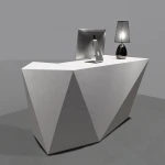 Supermarket Cash Counter Front Desk Reception Checkout Counter For Shopping Mall