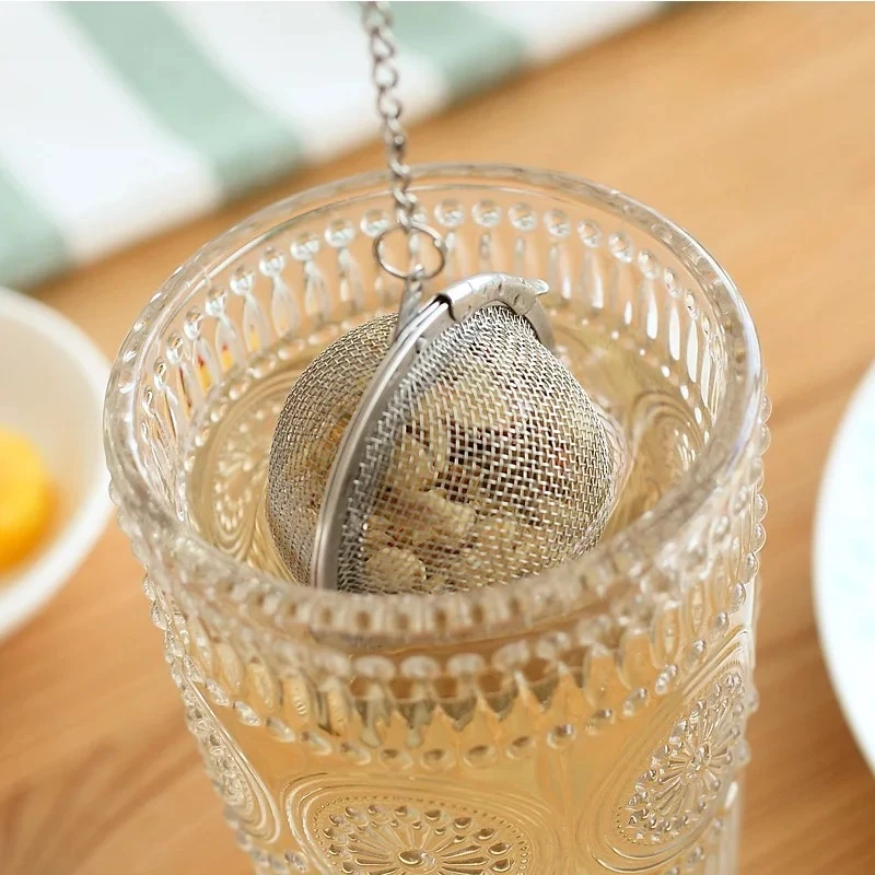 SUS 304 tennis tea strainers ball infuser basket wire mesh loose tea ball filter 4.5cm