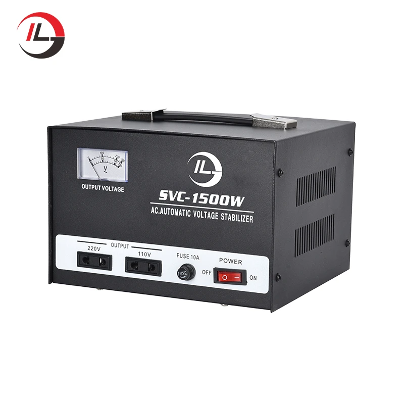 SVC-1500VA Single phase Black Colour Automatic Ac Voltage Stabilizer 1500VA voltage stabilizer 220v