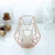 Import tall geometric metal wedding votive gold copper-colored decorating candle holder from China