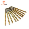 TCCN Customized Tin Coated 3.5mm 6542 HSS Twist Straight Shank Drill Bits For Metal
