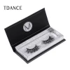 TDANCE Factory wholesale price 3D Real Mink Strip False Eyelashes With Private Label