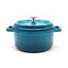 The Fine Quality Blue Enamel Cast Iron Pot Kitchen Casserole Cookware Set With Lid
