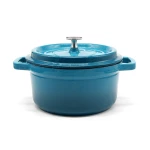 The Fine Quality Blue Enamel Cast Iron Pot Kitchen Casserole Cookware Set With Lid