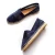 Import The lady popular fashion mesh material solid stripe microfiber comfortable insole espadrilles flat shoes from China